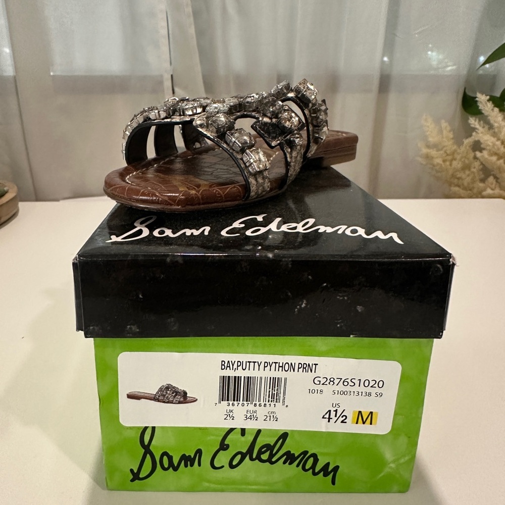 Sam Edelman Bay Python Sandals - Picture 2 of 4